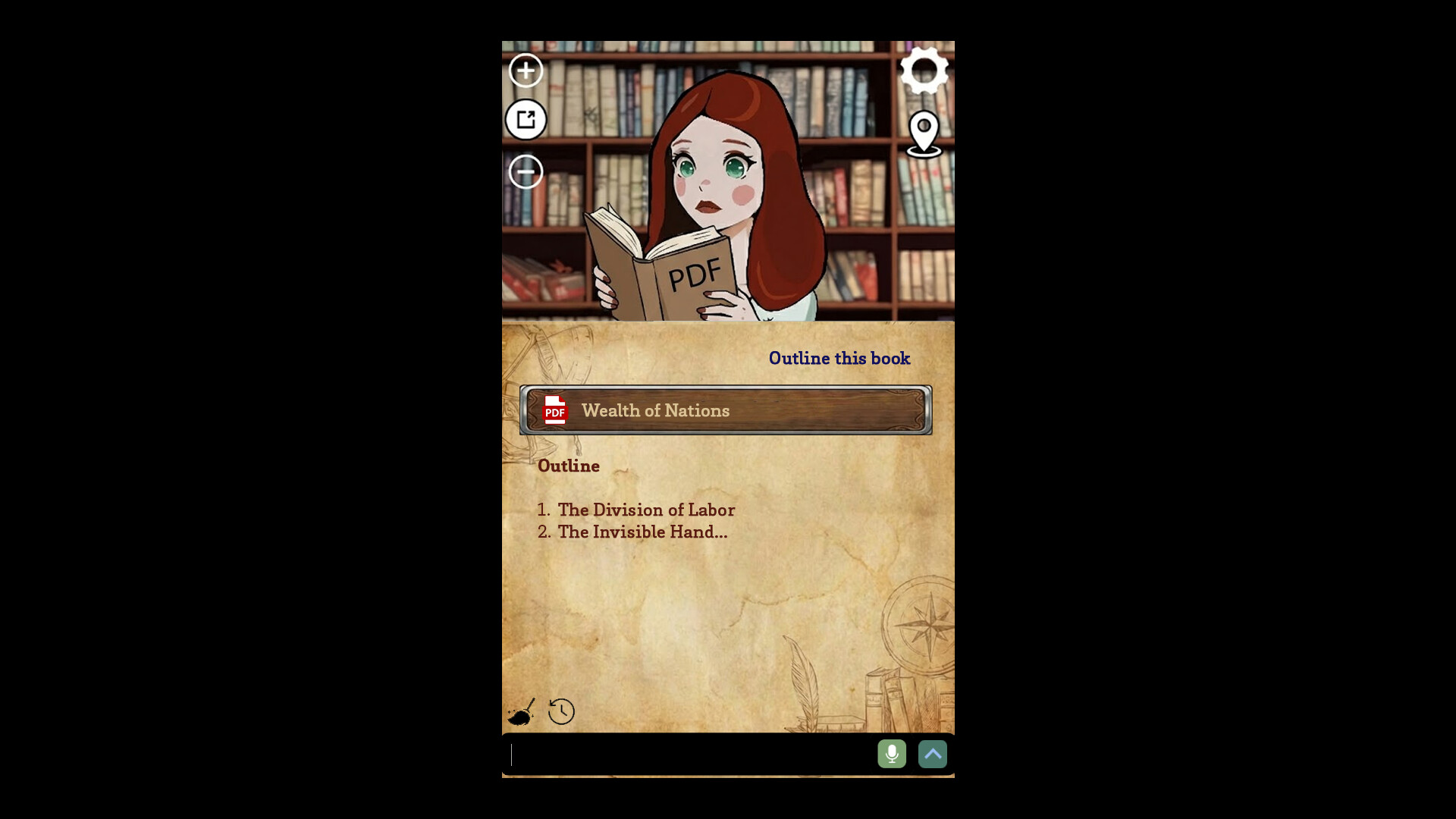 K1V4 reading and outlining a PDF document